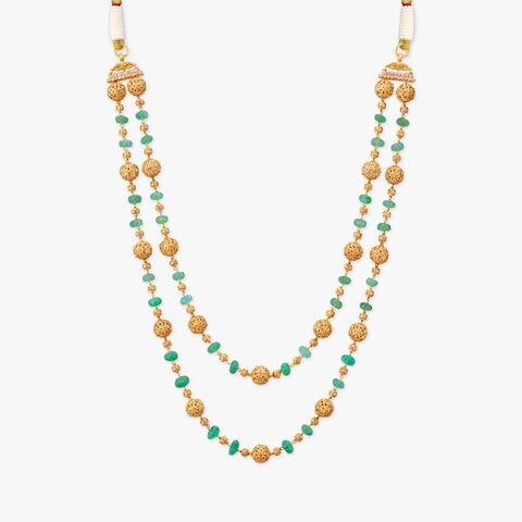Beaded Harmony Gold Necklace Set