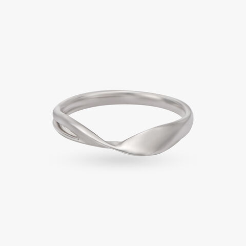 Matte Platinum Finger Ring