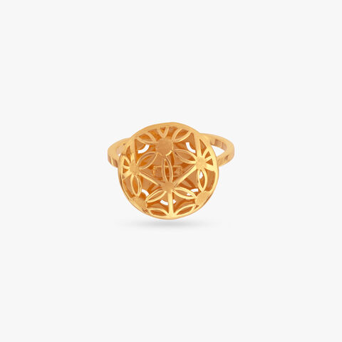 Sunlit Dome Gold Ring