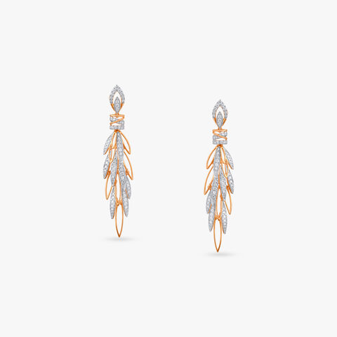 Layered Marquise Diamond Drop Earrings