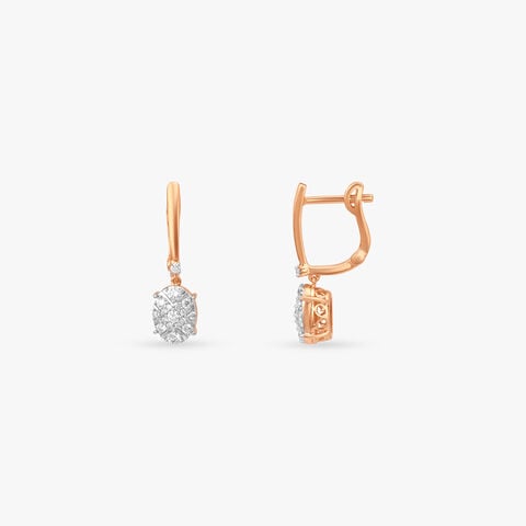 Starlit Medallion Diamond Hoop Earrings