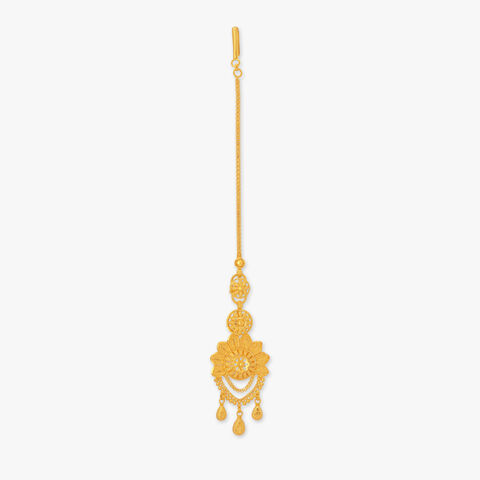 Vine Medallion Gold Maang Tikka