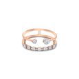 14 KT Rose Gold Dazzling Diamond Double Band Ring,,hi-res image number null