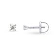 Minimalistic Floral Diamond Stud Earrings in White Gold,,hi-res image number null