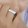 925 Silver Happy Signet Ring,,hi-res image number null
