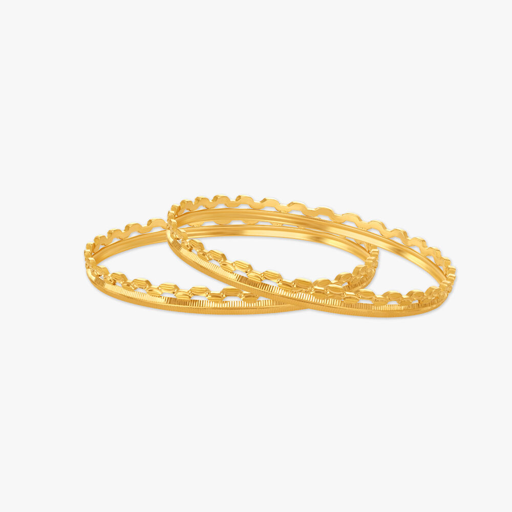 Gold Bangle Bracelet | Handmade Gold Plated Steel | Ebru Jewelry