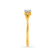 Charming 18 Karat Yellow Gold And Diamond Floral Ring,,hi-res image number null