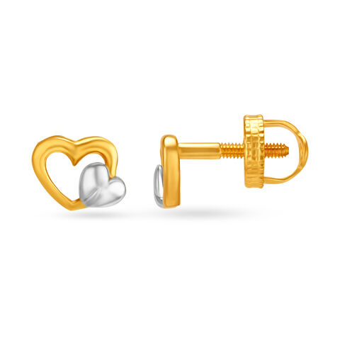 Chic Dual Done Stud Earrings