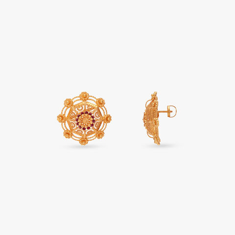 Sindoor Khela Gold Pasha Earrings