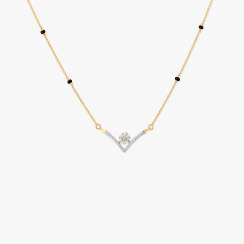 Chevron Bloom Diamond Mangalsutra