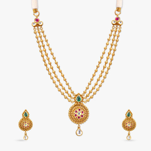 Regal Layers Gold Necklace set