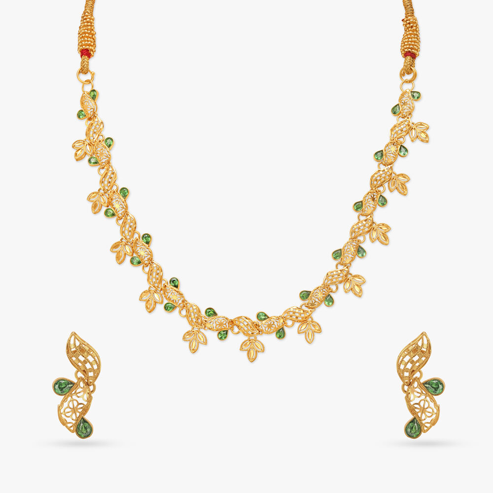 Tanishq online necklace set best sale