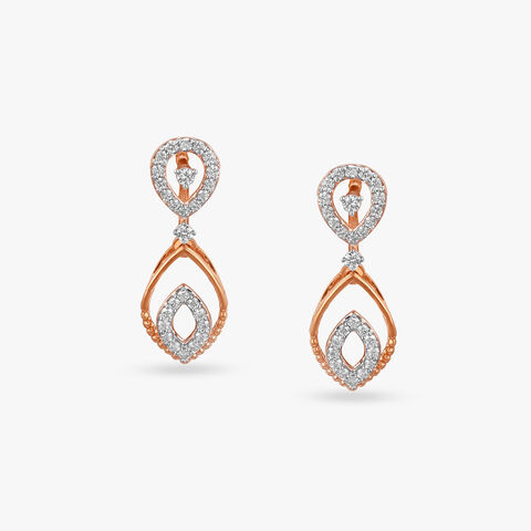 Divine Droplets Diamond Drop Earrings