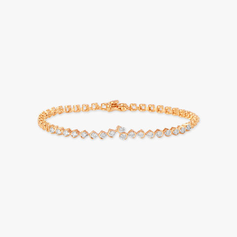 Gold Silhouette Tennis Bracelet