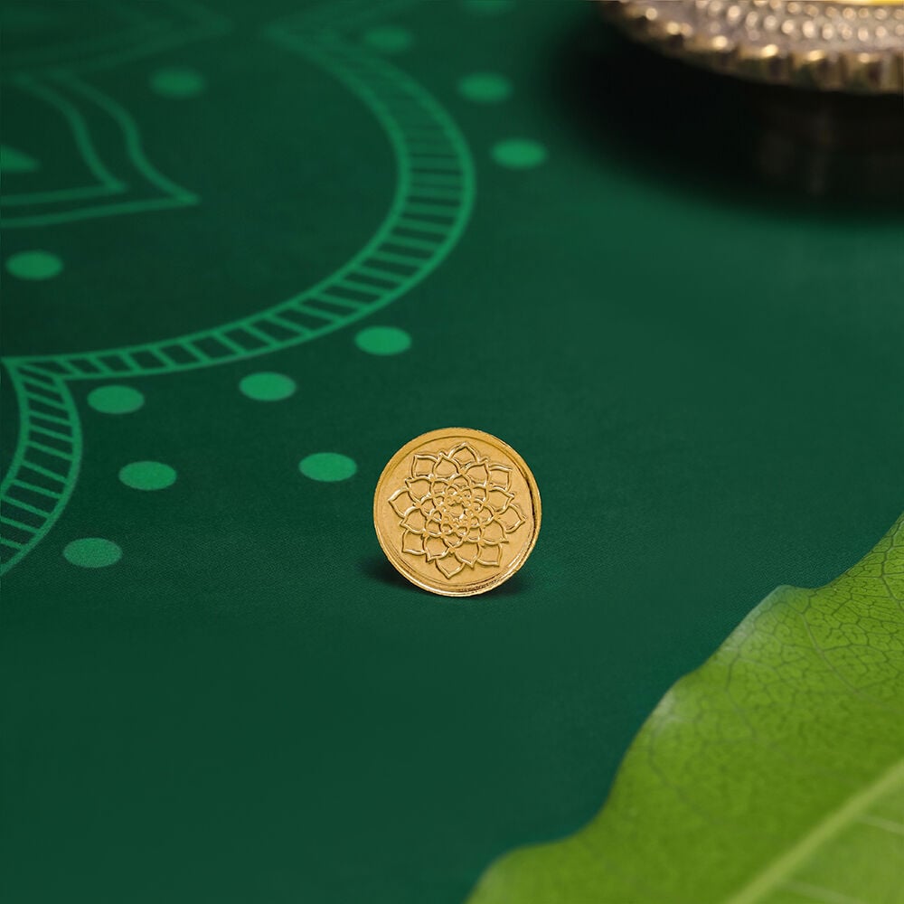 1 GM 22 Karat Stunning Lotus Gold Coin