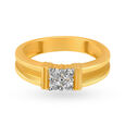 Glimmering 18 Karat Yellow Gold And Diamond Floral Ring,,hi-res image number null