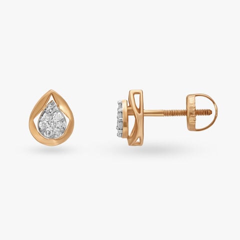 Delicate Diamond Stud Earrings