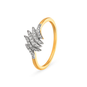 18kt Yellow Gold & Diamond Encrusted Finger Ring