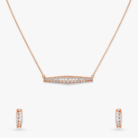 Stunning Contemporary Diamond Necklace Set