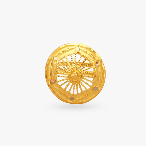 Sunburst Splendor Gold Finger Ring