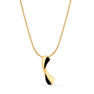14 KT Yellow Gold Bold Strokes Pendant