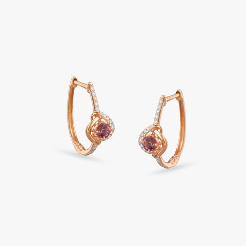 Cupid's Delight Diamond Hoop Earrings
