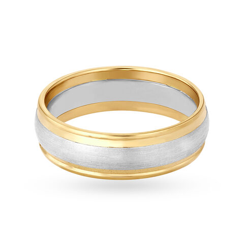 Bold Platinum and Rose Gold Ring for Men