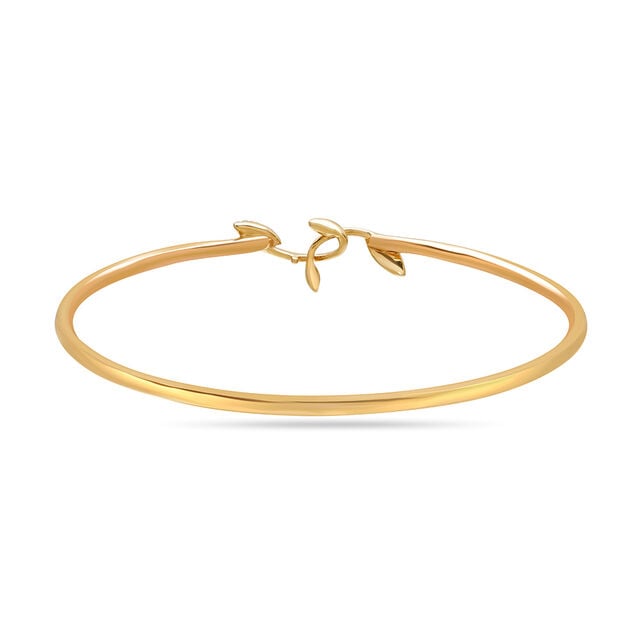 14 KT Yellow Gold Functional Flair Diamond Bangle,,hi-res image number null