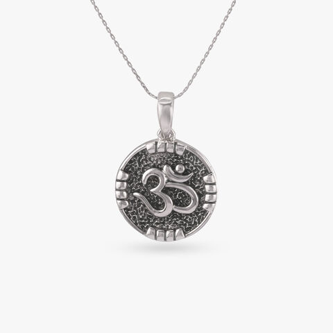 Sacred Om Silver Pendant