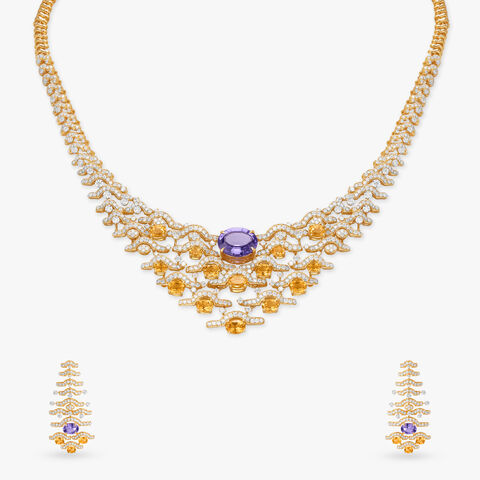 Radiant Symphony Diamond Necklace Set