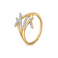 14 KT Yellow Gold Dazzling Geometric Ring,,hi-res image number null