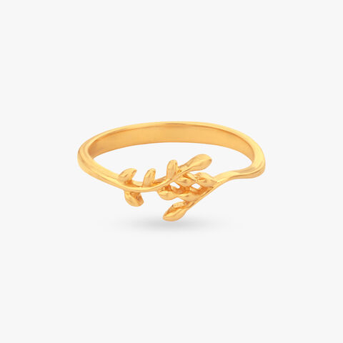 Olive Branch Gold Finger Ring