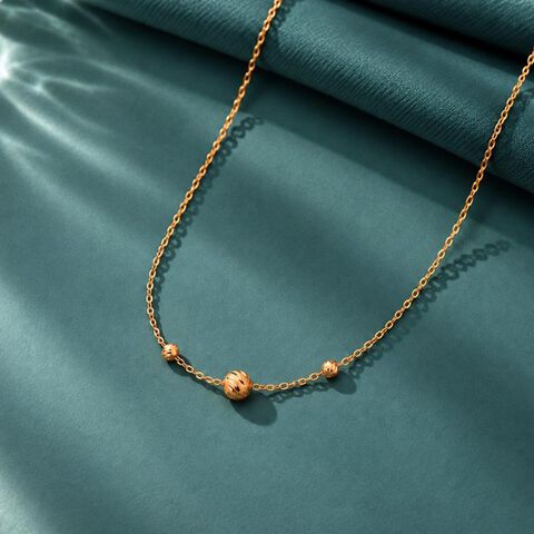 Swirl Bead Gold Chain