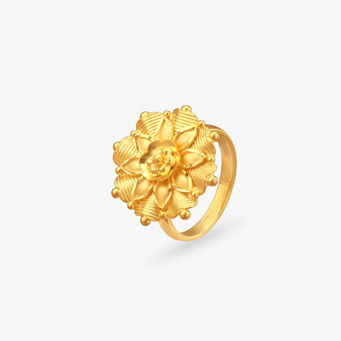 Regal Bloom Gold Ring