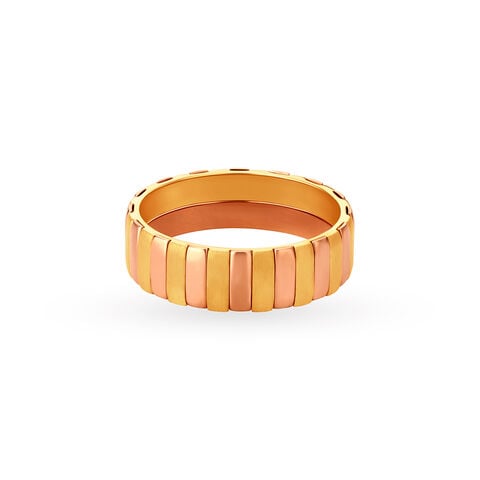 Dual-Finish Gold Finger Ring alternate view 1