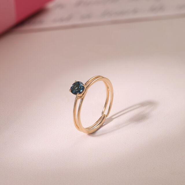Blue Topaz Unity Ring 