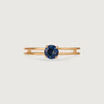 Blue Topaz Unity Ring 4