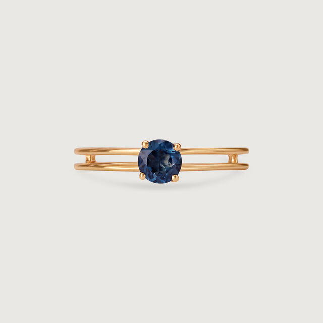 Blue Topaz Unity Ring 4