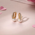Glow Pearl Hoops 