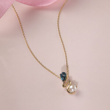 Toi-et-Moi Topaz Pendant