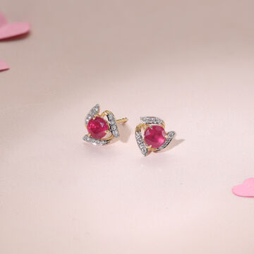 Swirl Ruby Studs