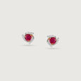 Swirl Ruby Studs 4