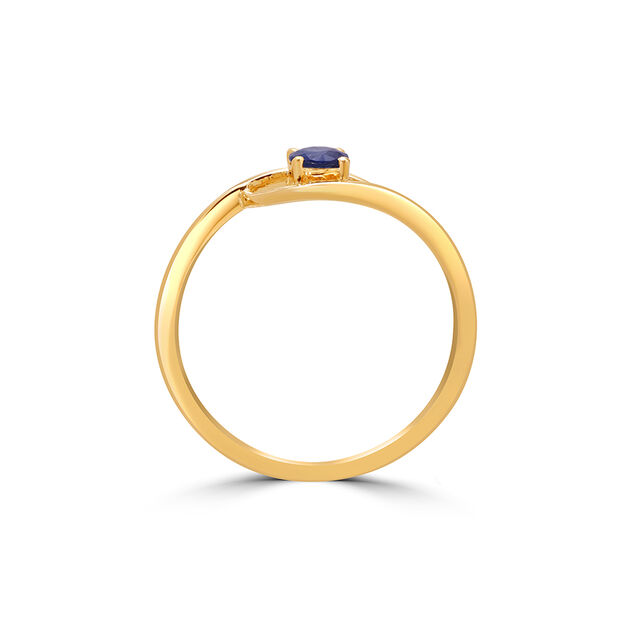 18KT Yellow Gold Evil Eye Finger Ring 4