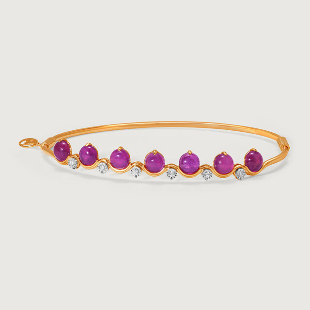 Toast to Temptation 14KT Ruby and Diamond  Bangle 4