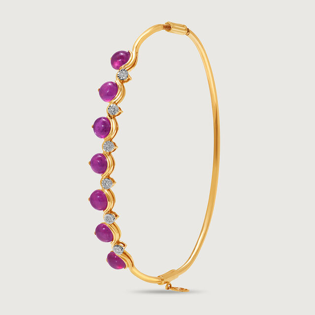 Toast to Temptation 14KT Ruby and Diamond  Bangle 6