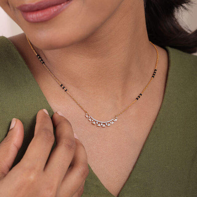 Forever Sparkle 14 KT Gold and Diamond Mangalsutra 2
