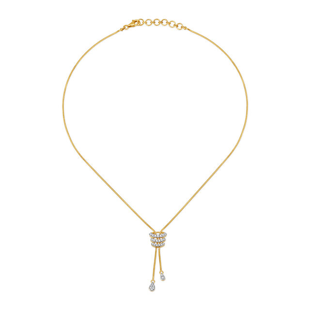 Stunning Spiral Diamond Necklace 