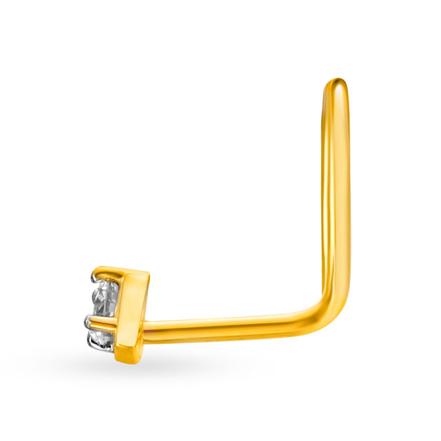 Petite Geometric Diamond Nose Pin 2