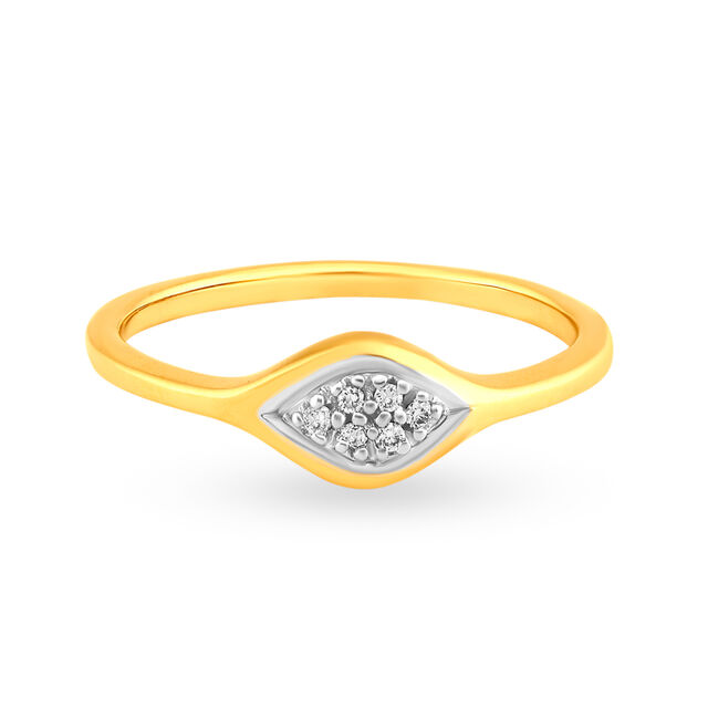 18 Karat Gold and Diamond Finger Ring