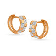 Block Diamond Hoop Earrings 2